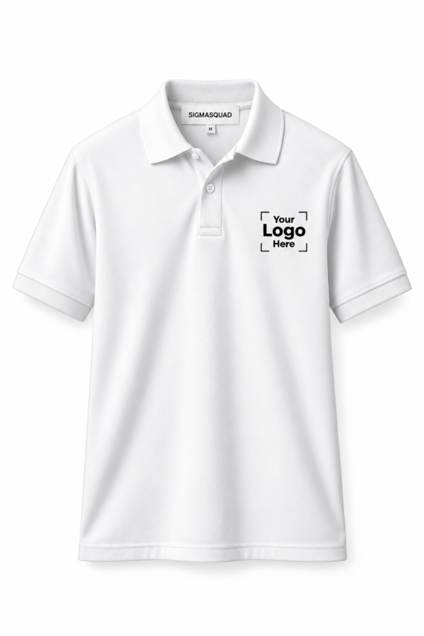 White Polo tshirt White custom Polo tshirt